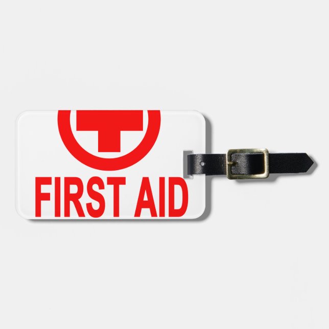 Första hjälpkvinna T-Shirts.png Bagagebricka (Horisontell Framsida)