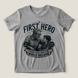 Första Hjälte Alltid Vän Pappadags Vintage T Shirt