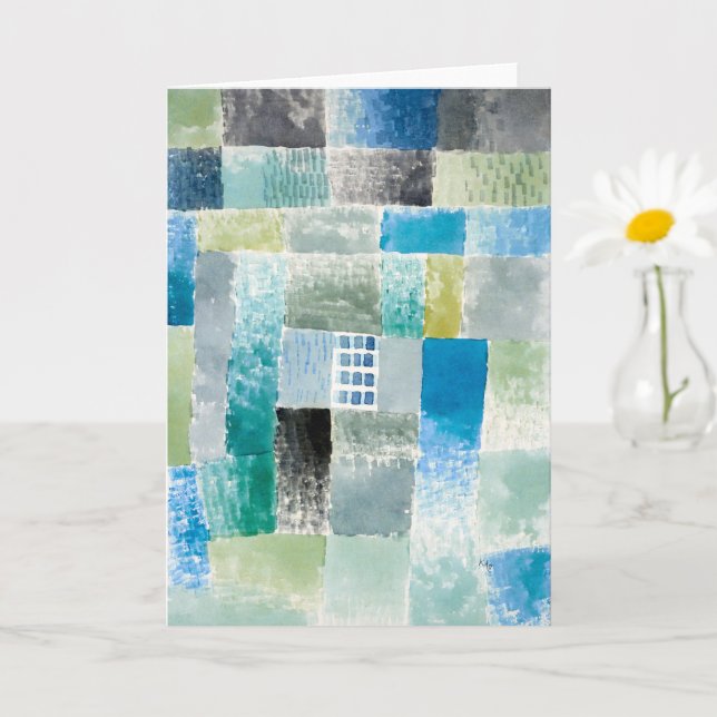 Första huset i en bosättning - Paul Klee - Abstrak Kort (Liten växt)