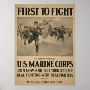 Första i kampen - USA:s marinkår Poster