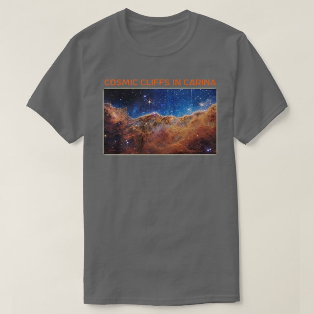 FÖRSTA IMAGE Cosmic Cliffs i Carina Webb Space Tel T Shirt (Design framsida)