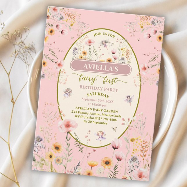 Första inbjudan till Fantasy wildblomfairy (Skapare uppladdad)