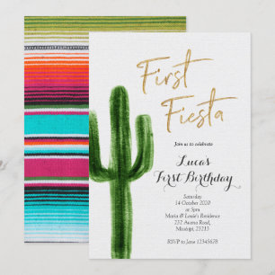Första inbjudan till Fiesta Cactus Birthday