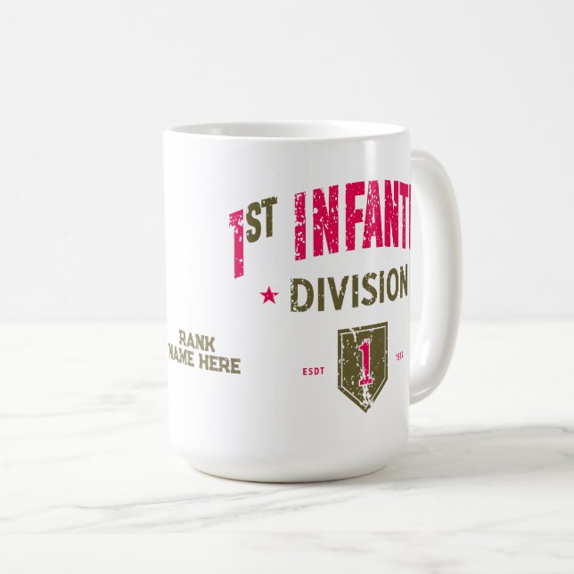 Första infanteridivisionen "Big Red One"-Anpassnin Kaffemugg (Framsida höger)