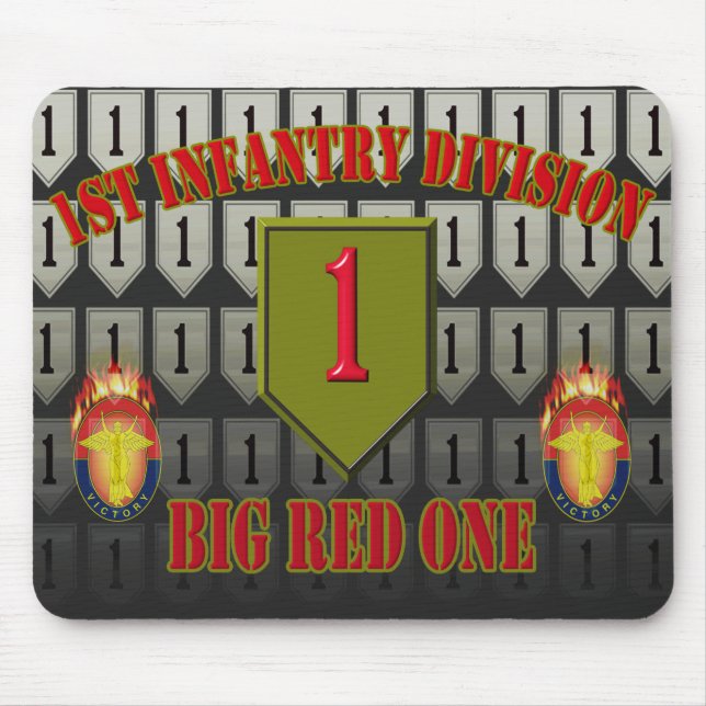 Första infanteridivisionen "Big Red One"  Musmatta (Framsidan)