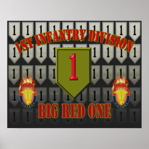 Första infanteridivisionen "Big Red One" Poster