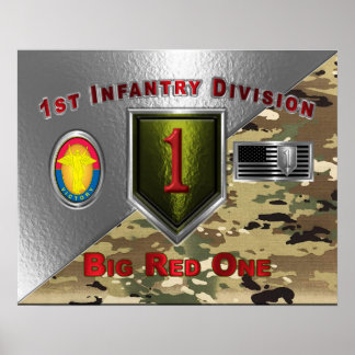 Första infanteridivisionen "Big Red One" Poster