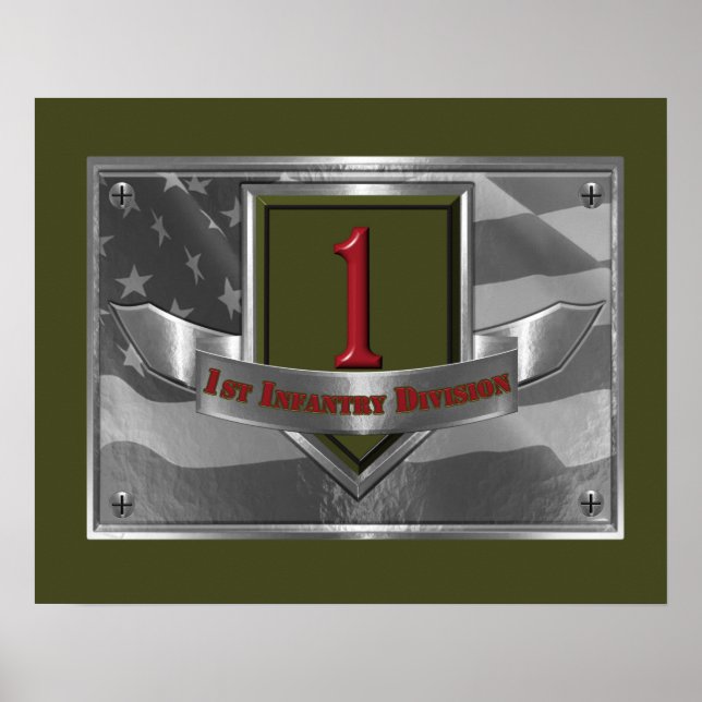 Första infanteridivisionen "Big Red One" Poster (Framsidan)