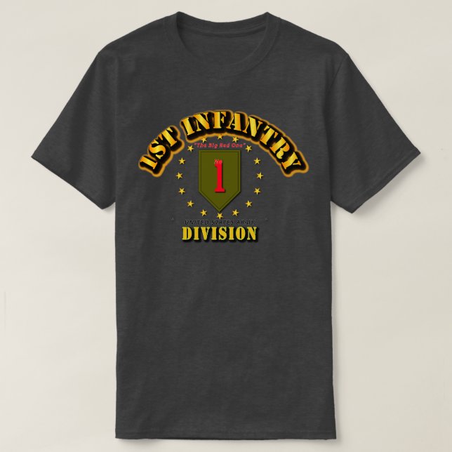 Första infanteridivisionen Big Red One T Shirt (Design framsida)