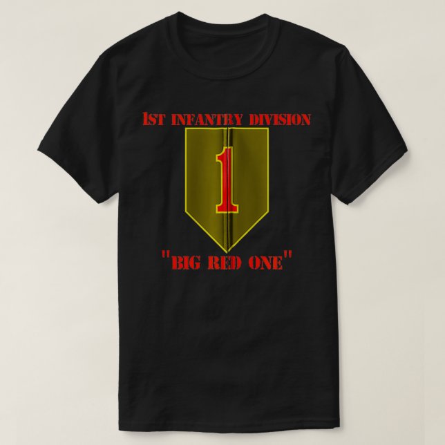 Första infanteridivisionen Big Red One U T Shirt (Design framsida)