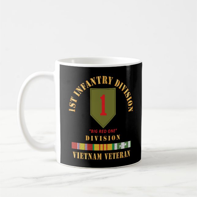 Första infanteridivisionen - Big Red One - Vietnam Kaffemugg (Vänster)