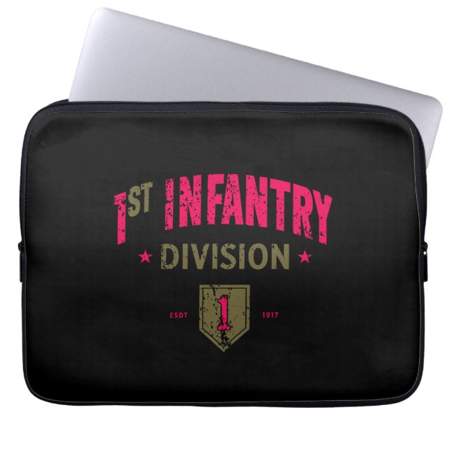 Första infanteridivisionen "BRO", stressad Laptop Fodral (Framsidan)