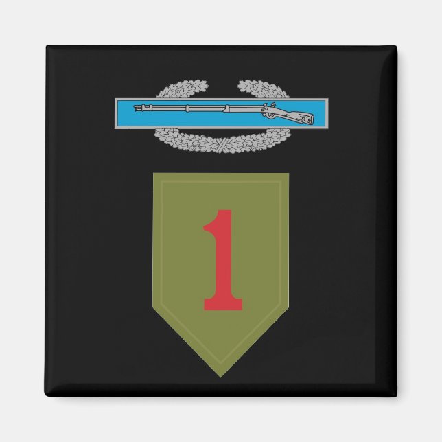 Första infanteridivisionen CIB Magnet (Framsidan)