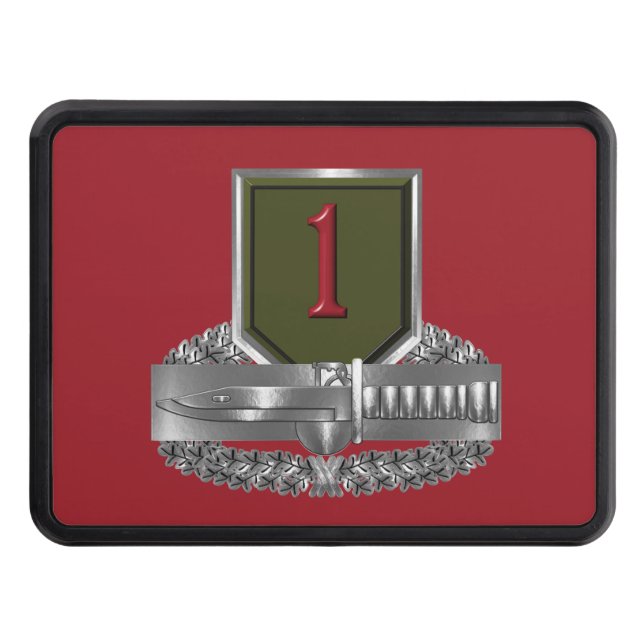Första infanteridivisionen "Combat Action Badge" Dragkroksskydd (Framsidan)