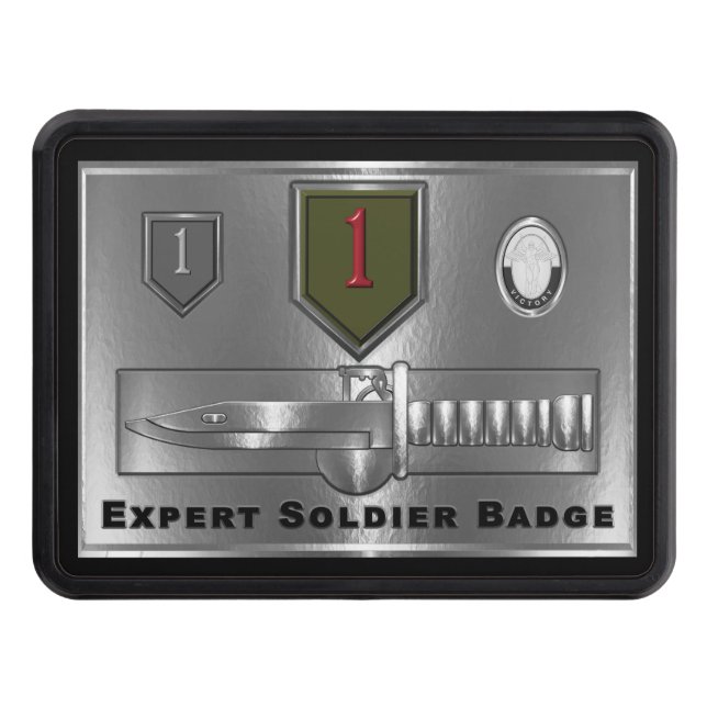 Första infanteridivisionen "Expert Soldier Badge" Dragkroksskydd (Framsidan)