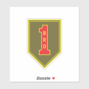 Första infanteridivisionen Patch Big Red One Klistermärken