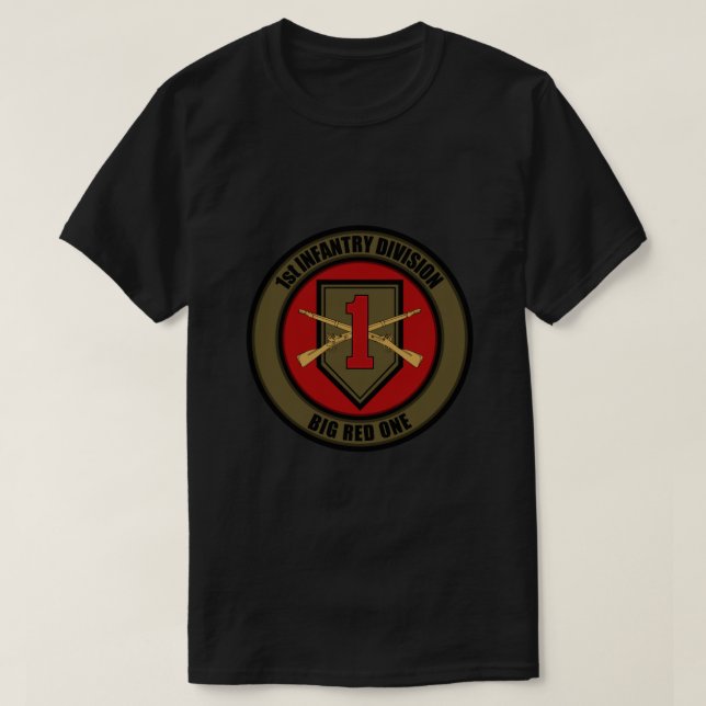 Första infanteridivisionen Veteran Big Red One Vet T Shirt (Design framsida)