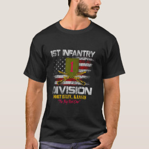 Första infanteridivisionen Veteran Fort Riley Vete T Shirt