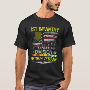 Första infanteridivisionen Vietnam Veteran Militär T Shirt