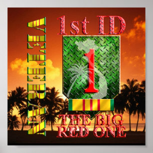 Första infanteridivisionen Vietnam Veteran Poster