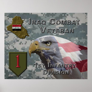 Första infanteriet Div Irak - Veteranbekämpning Poster
