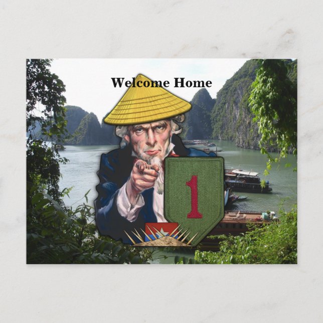 Första infanteriet. Namnplåster Vykort (Framsida)