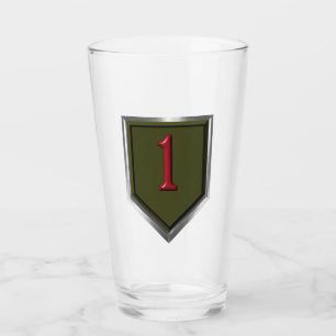 Första infantry Div "Big Red One"-rampatchen Glaskopp