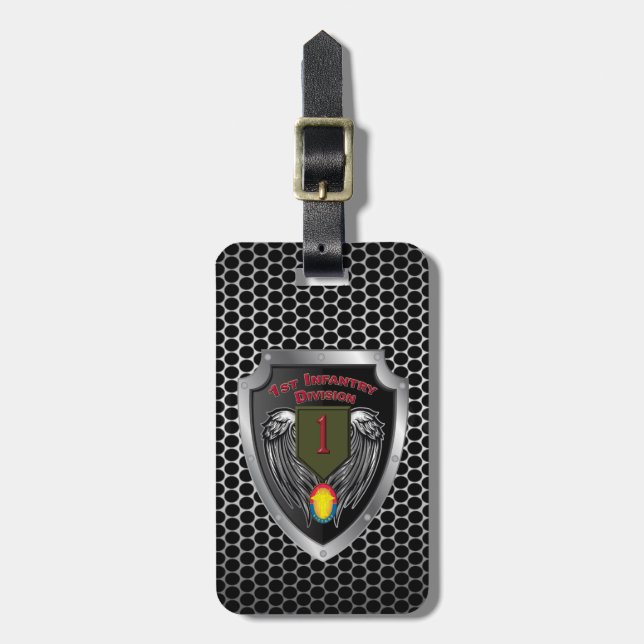 Första Infantry Division "Big Red One" Bagagebricka (Vertikal Framsida)