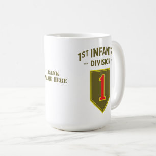 Första infantry-divisionens märke kaffemugg