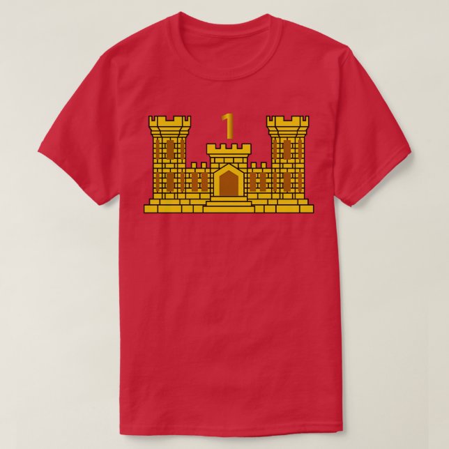 Första Ingenjör-bataljonen med nummer wt T Shirt (Design framsida)