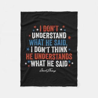 Förstå inte vad han sa om Trump Vs Biden Fleecefilt