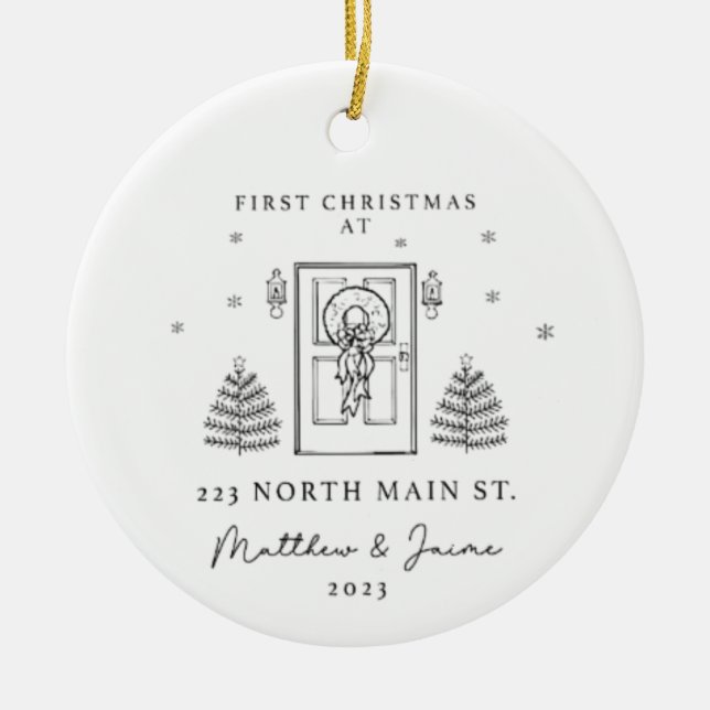 Första jul 223 nordlig huvudstad 2023 julgransprydnad keramik (Framsidan)