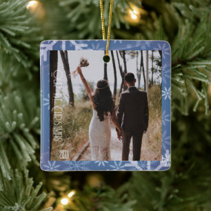 Första jul, Anpassningsbar Foto Julgransprydnad Keramik