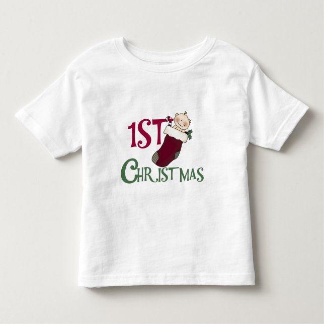 Första jul-Baby i-lagret T Shirt (Framsida)