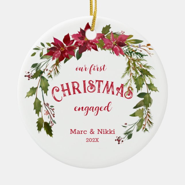 Första jul Engaged Träd Ornament (Framsidan)