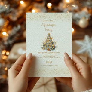 Första jul Engagerad i guld Julkort