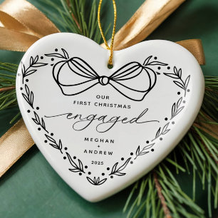Första jul Engagerad Julgransprydnad Keramik