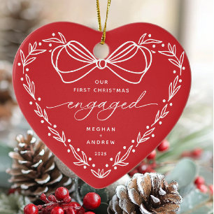 Första jul Engagerad Julgransprydnad Keramik