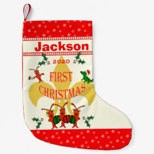 Första jul för Cajun baby Liten Julstrumpa