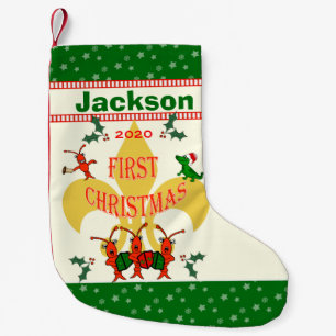 Första jul för Cajun baby Liten Julstrumpa