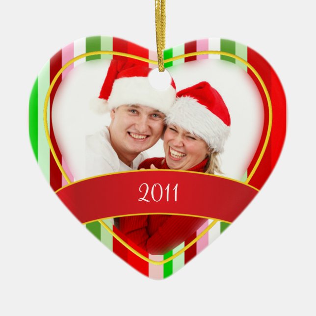 Första jul/foto julgransprydnad keramik (Framsidan)