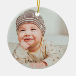 Första jul-fotot i Baby Julgransprydnad Keramik