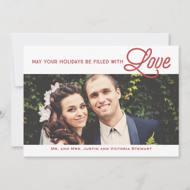 Första jul fylld med foto från Kärlek Helgdag Julkort (Framsida)