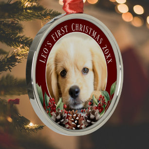 Första jul-Hund Photo Ornament