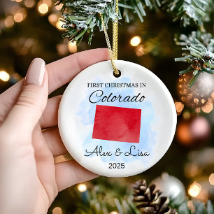 Första jul i Colorado State Ornament
