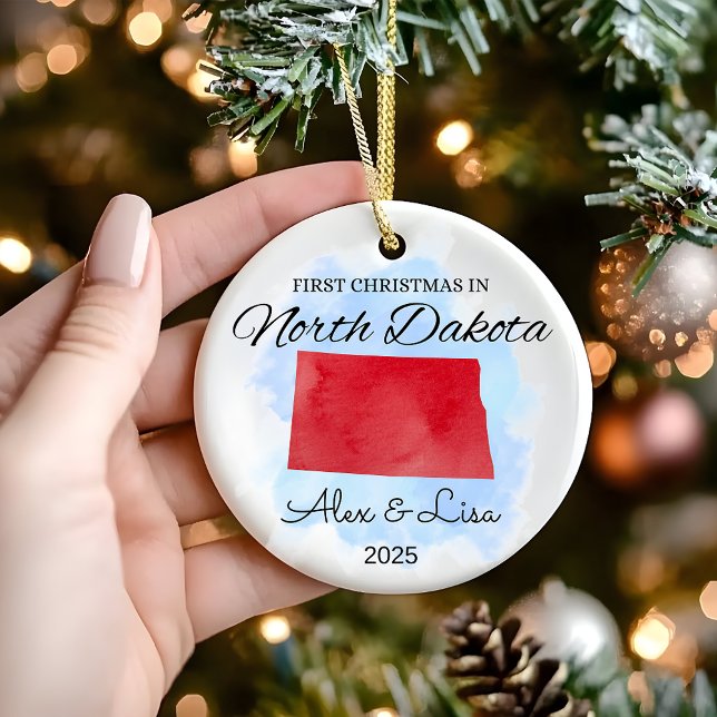 Första jul i delstaten North Dakota Ornament (Skapare uppladdad)