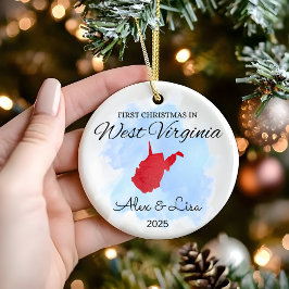 Första jul i delstaten Väster Virginia Ornament