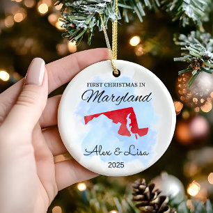 Första jul i Maryland State Ornament