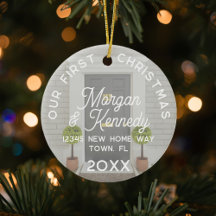 Första jul i New Home Adress Ornament