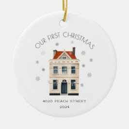 Första jul i nytt hem julgransprydnad keramik